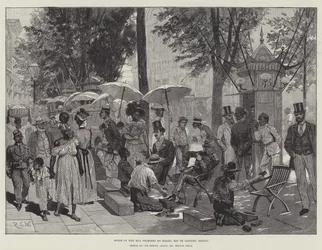 Szene in der Rua Primiero do Marzo, Rio de Janeiro, Brasilien